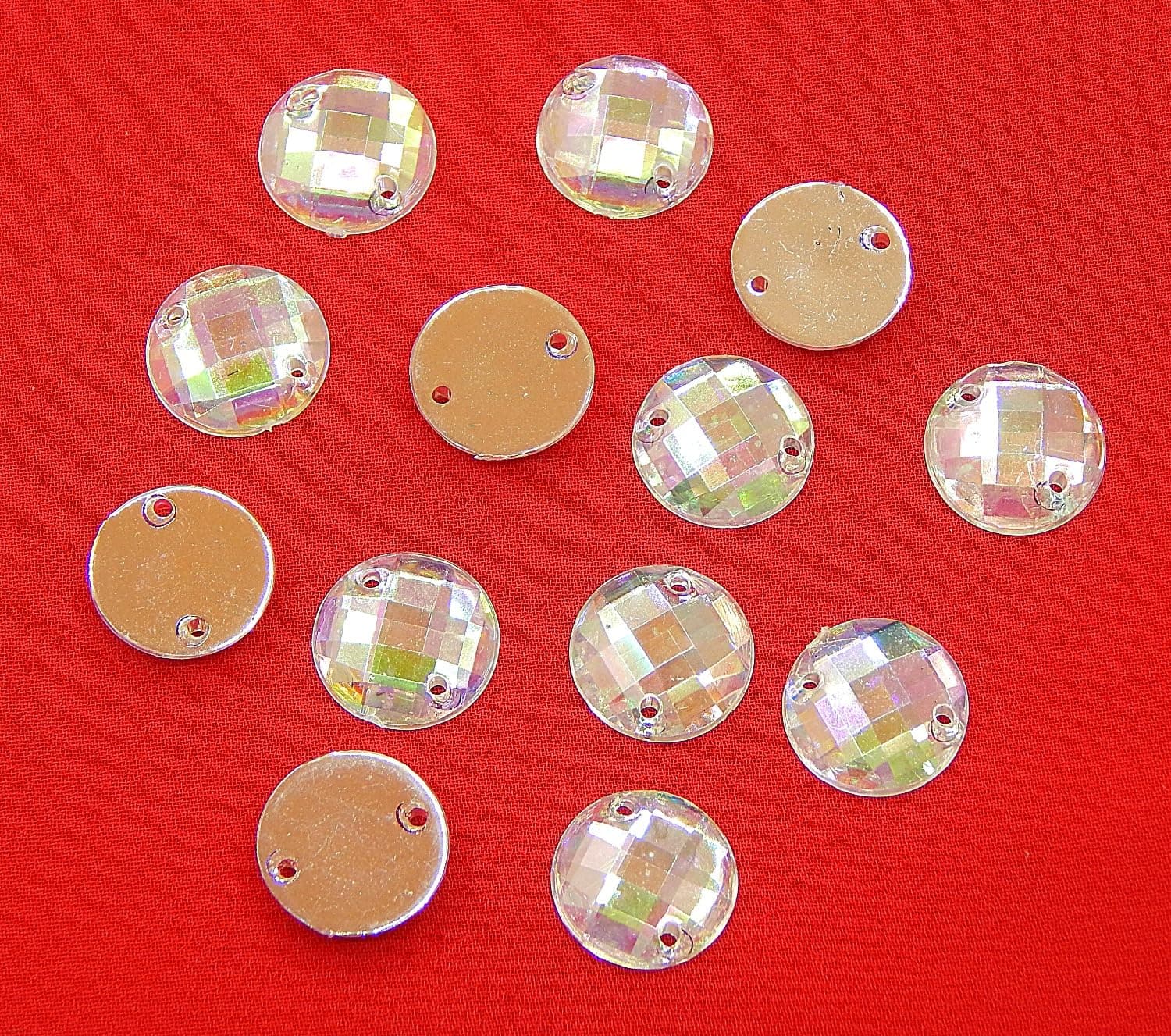 Glitzernde Strasssteine zum Aufnähen - Kristall Acrylsteine Set
