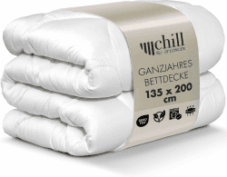chill SLEEPLONGER Ganzjahresdecke 135x200 - Bettdecke 135x200 Leicht ☁️ Atmungsaktiv & Waschbar & 100% Vegan