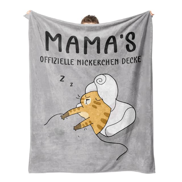 Juratar® Lustige Kuscheldecke für Mama - Hochwertiges Geschenk für Muttertag und Geburtstag