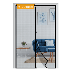 🪰🚪 Yotache Fliegengitter Balkontür Magnet 90x210cm Schwarz 90×210cm Schwarz 🪰🚪