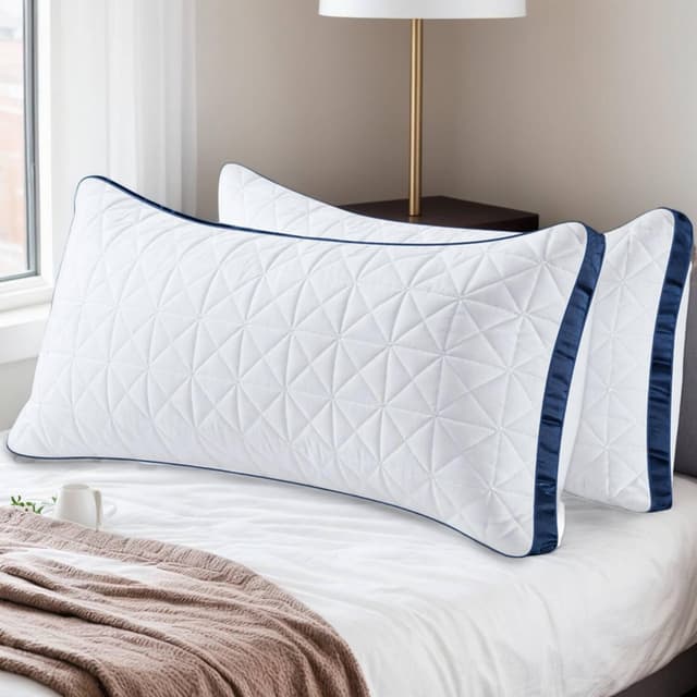 🌟 2er Set Slybear Kissen 40x80cm Marineblau 🌟