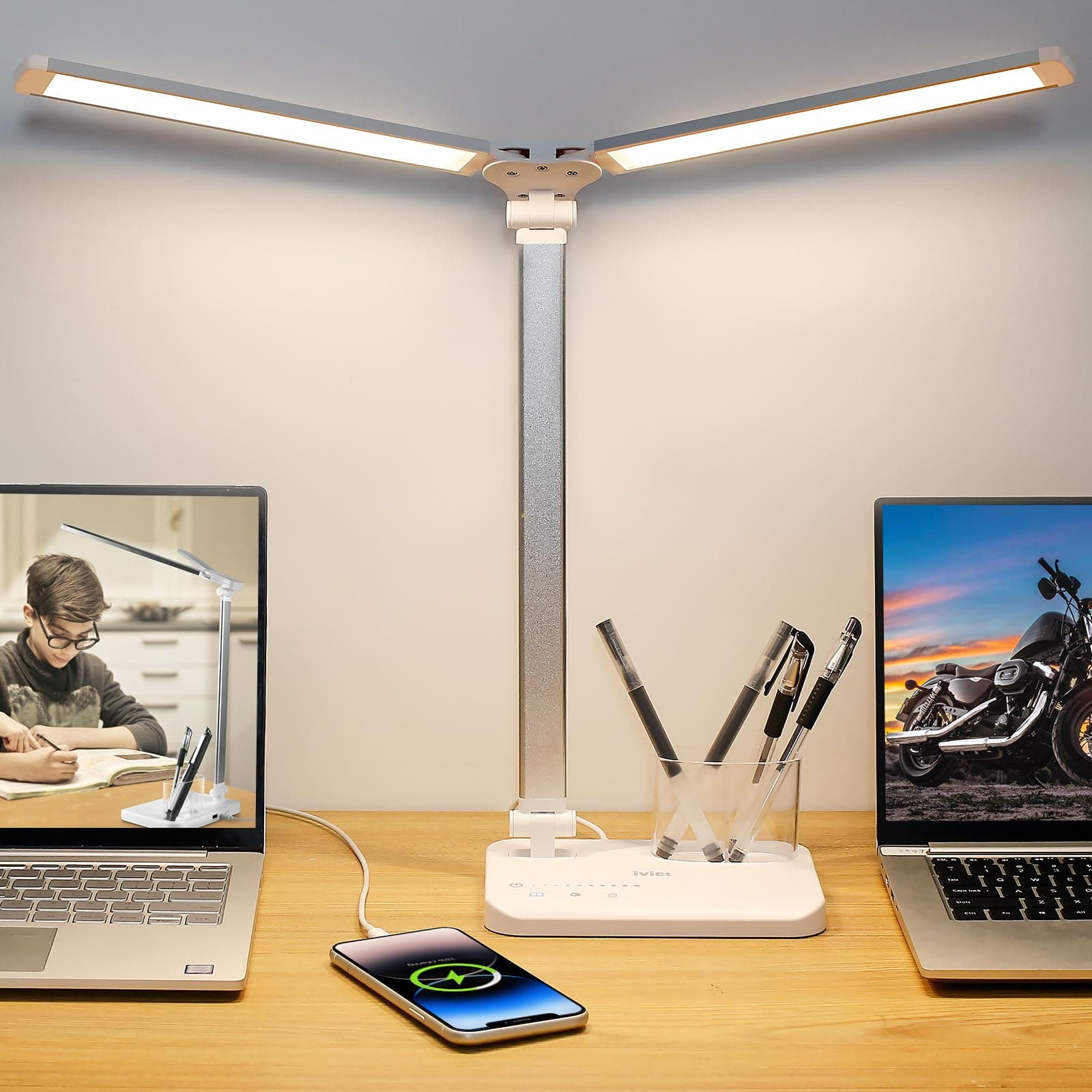 🌟 iVict Dual Swing Arm LED Schreibtischlampe Deal 🌟