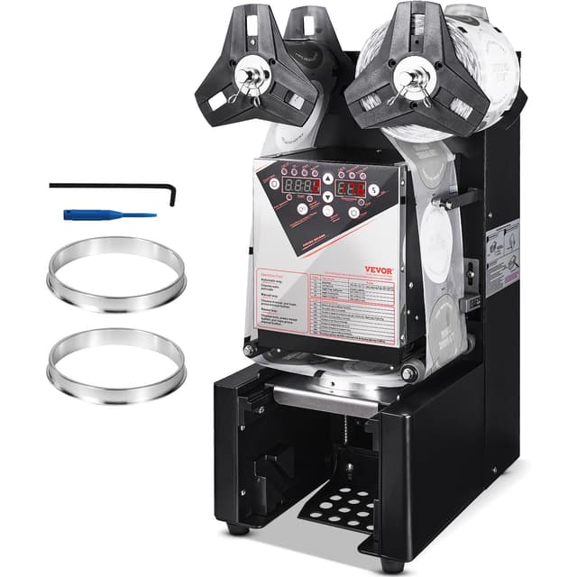 VEVOR Verschließmaschine für 500-650Tassen/h 🛒 Elektrischer Boba-Teeverschließer