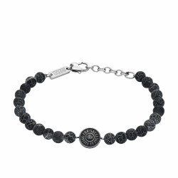 🔥 Angebot: Diesel Herren Halbedelsteinarmband mit Karabinerverschluss Schwarz