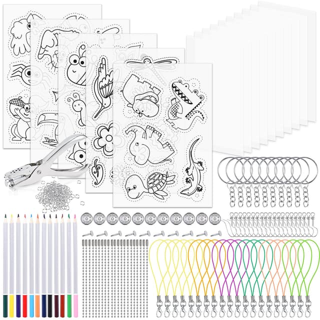 🎨 Schrumpffolie Set 218Pcs DIY Bastelset 🎁