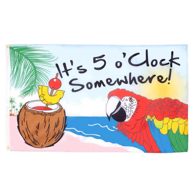 🚩🌞 AZ FLAG - Flagge It's 5 o'Clock Somewhere - 90x60 cm 🌞🚩
