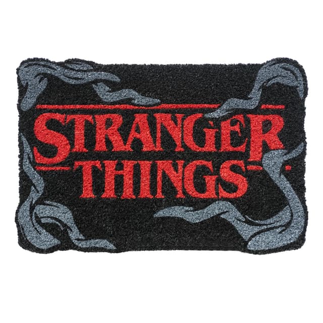 Grupo Erik Kokosmatte Fußmatte Stranger Things 🌌 - Schmutzfangmatte ca. 40x60 cm - Fussmatte Lustig - Türmatte InnenStranger Things Merch Schwarz