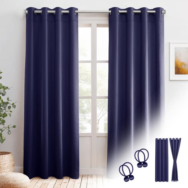 Cozyor Verdunklungsvorhänge Gardinen 2er Set mit Magnet-Raffhalter 😴🌊