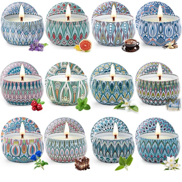 Yinuo Candle Geschenke für Frauen - 12-teiliges Duftkerzen Geschenkset 🕯️🎁