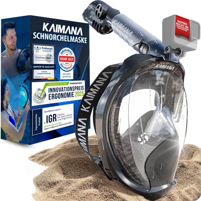 🏊 Die Preisgekrönte KAIMANA® Schnorchelmaske für Erwachsene & Kinder 🌊