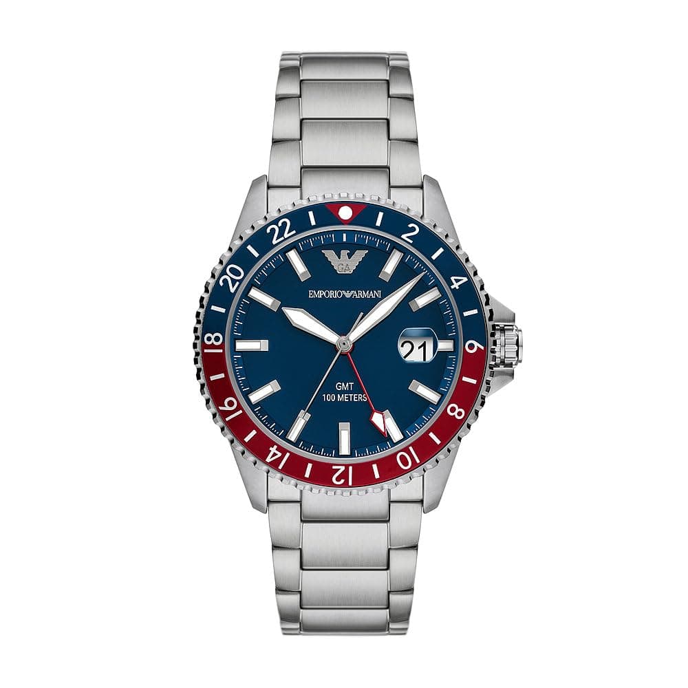 🌟 ANGEBOT: EMPORIO ARMANI Herrenuhr, Quarz-Doppelzeitwerk, 42mm Gehäusegröße ⌚️