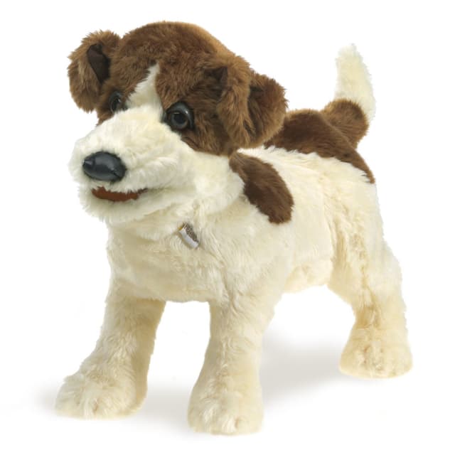 🐶🎭 Folkmanis Jack Russell Terrier Handpuppe zum Sonderpreis!