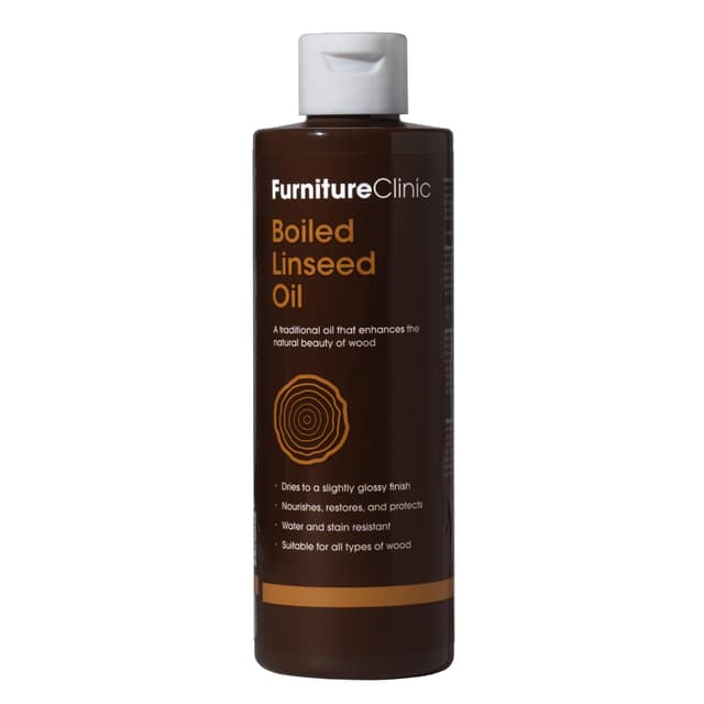 🌿 Furniture Clinic Gekochtes Leinöl für Holzmöbel & mehr | 250ml raffiniertes Öl