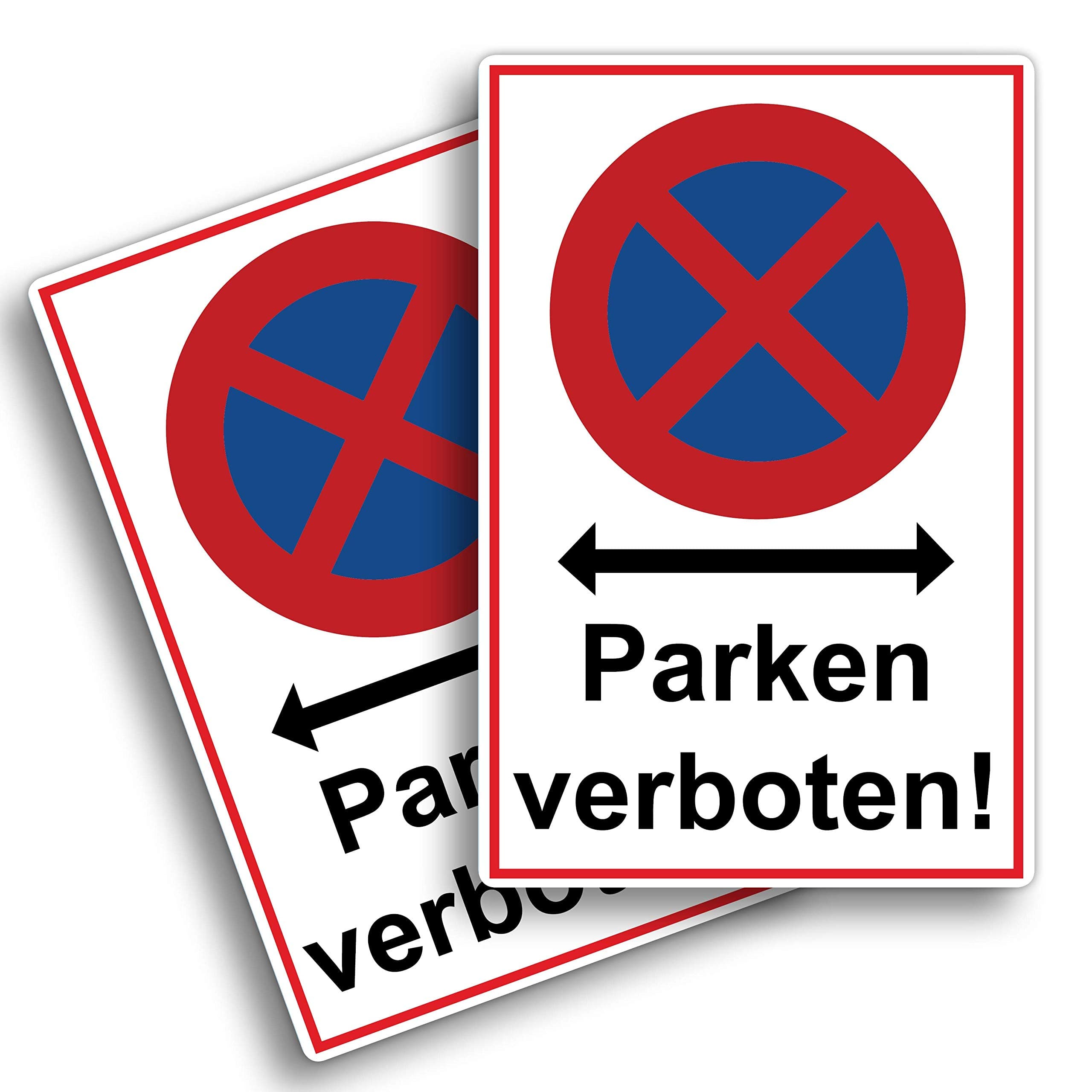 🚫🅿️ 2 Stück XXL Absolutes Halteverbot Schild 30 x 40 cm aus PVC Hartschaumplatte 5 mm 🚫🅿️