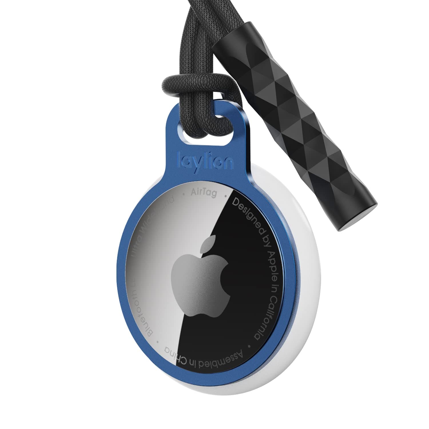 Sichy AirTag Halter - Minimalistischer Schlüsselanhänger aus blauem Edelstahl