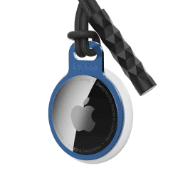 Sichy AirTag Halter - Minimalistischer Schlüsselanhänger aus blauem Edelstahl