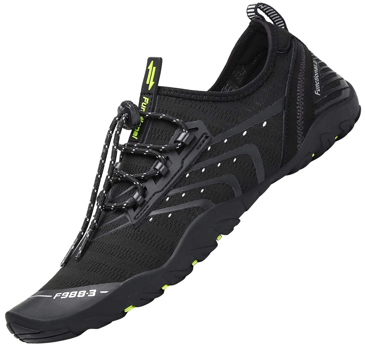SAGUARO Badeschuhe für Herren Damen 🩴 7/9 Drainagelöcher Schnelltrocknende rutschfest, Gr 35-48 47 EU Neu 1 Schwarz