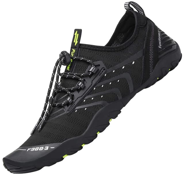 SAGUARO Badeschuhe für Herren Damen 🩴 7/9 Drainagelöcher Schnelltrocknende rutschfest, Gr 35-48 47 EU Neu 1 Schwarz