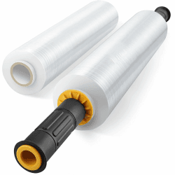 🌟 Robuste Stretchfolie mit Griffen - 38,1 cm x 300 m - Umzug & Palettenverpackung 📦