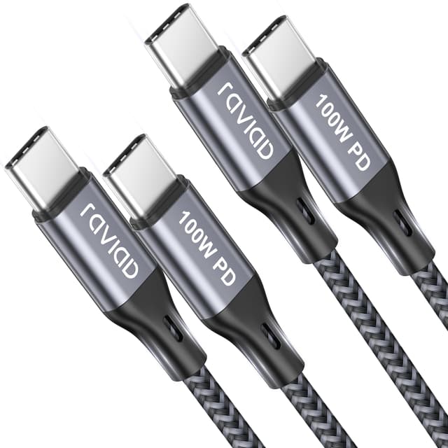 🔋🔌 RAVIAD USB C auf USB C Kabel [2Stück 1M+1M] 100W USB C Kabel PD Schnellladekabel