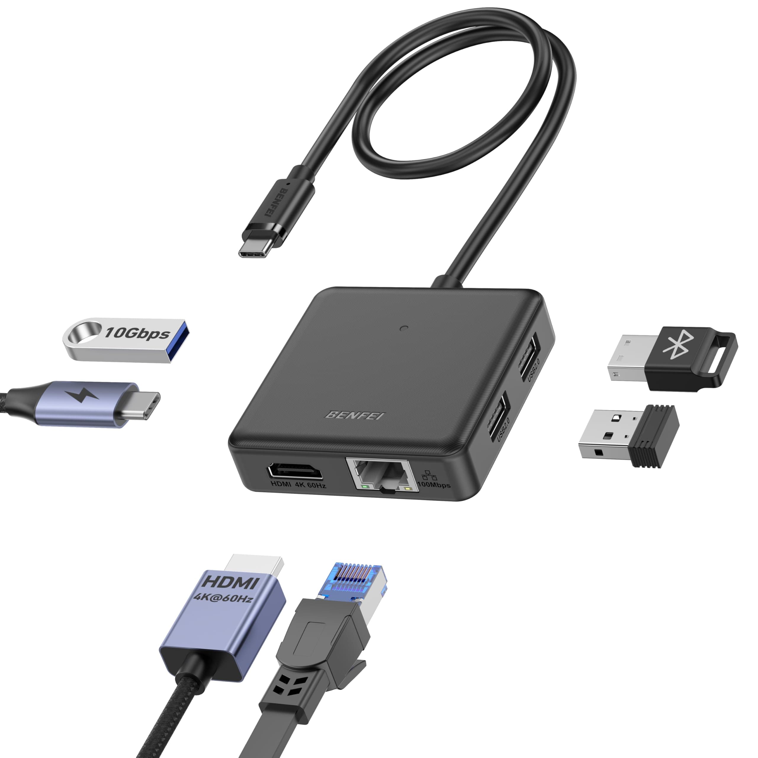 BENFEI USB C Hub 6-in-1 mit HDMI (4K@60Hz) 🌟 Deal des Tages 🌟