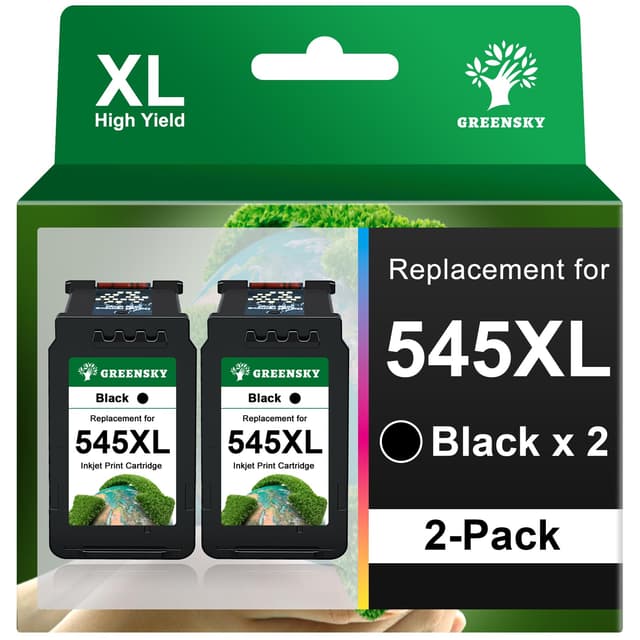 GREENSKY 545XL Schwarz Tintenpatrone Ersatz für Canon 545 Schwarz Tintenpatrone PG545 XL 🖨️🔖