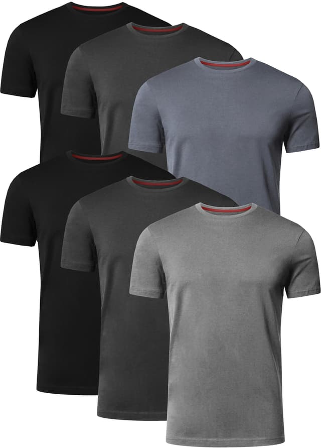 🏃‍♂️👕 VOLLZEIT SPORTS® Tech 6er-Pack Sortierte Kurzärmelige Herren-T-Shirts XL Pack-T5 🏋️‍♂️