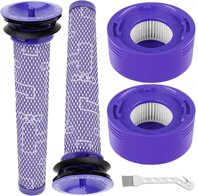 🔥🔍 EFOTIML 4er Pack Vakuumfilter Ersatz Kit für Dyson V7, V8 Tier und V8 Absolute Schnurloser Vakuum