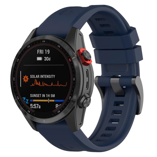🌟 Gittos 26mm Quick Fit Armband für Garmin Fenix 8 51mm/Fenix 7X Pro/7X/Fenix 6X/6X Pro/Fenix 5X/5X Plus/Fenix 3/3 HR, Enduro 3/2, Descent Mk3i 51mm/Mk2i/Mk2, Tactix 7 Pro/Delta Silikon-Ersatzband Dunkelblau 🌟