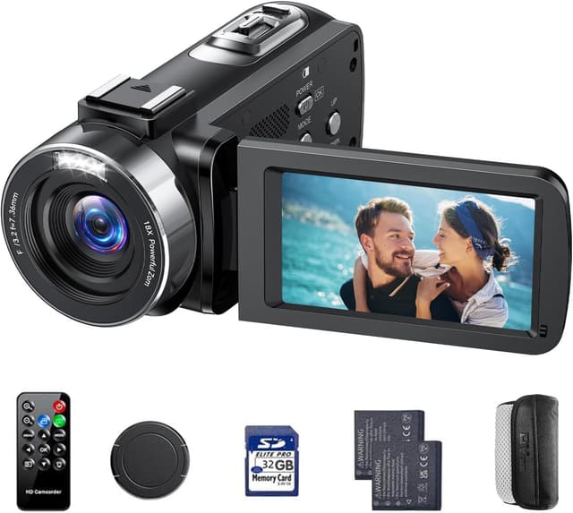 📹 Videokamera 4K Camcorder - 42 MP Videorecorder für Vlogging YouTube