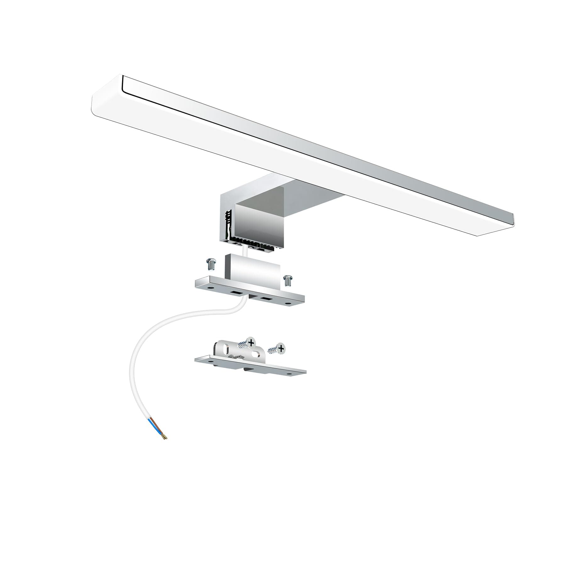 Aogled LED Spiegelleuchte Badezimmer 5W 500LM 30cm 230V 6500K - Bad Spiegellampe LISA 300 6000K Weiß