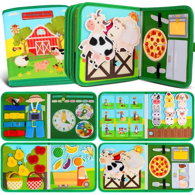 Quanquer Busy Board Deutsch für Kinder Geburtstagsgeschenke 🎁🐏🐄