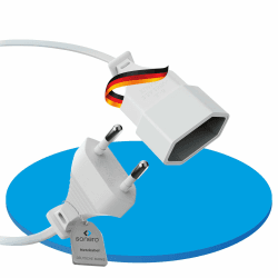 🔌📺 sonero Stromkabel Netzkabel Verlängerungskabel, 10,0m, Eurostecker Flachstecker Typ C Netzstecker