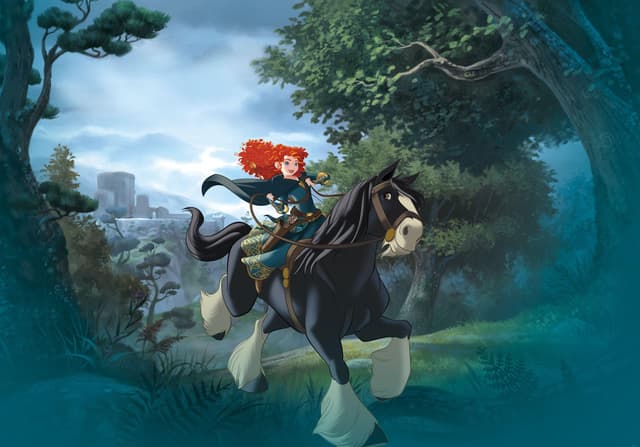 🏹 Komar Disney Vlies Fototapete - Merida Riding - 400 x 280 cm 🌲