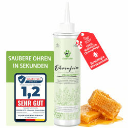 🐾 Golden Pets Ohrenreiniger Hund & Katze, 250ml + neues E-Book 📚