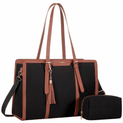 LOVEVOOK Tote Bag Damen Groß Laptop Handtasche 15,6 Zoll Umhängetasche