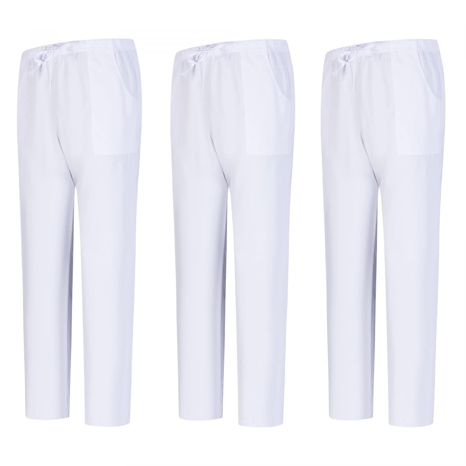 MISEMIYA - Packung 3 Stück - Unisex SANITÄRHOSE - 🩺 MEDIZINISCHE Uniformen SANITÄR Uniformen Arbeitshose - 3-6802 XS Weiß 68