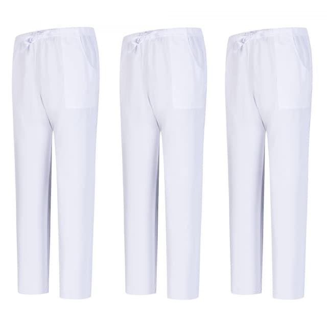 MISEMIYA - Packung 3 Stück - Unisex SANITÄRHOSE - 🩺 MEDIZINISCHE Uniformen SANITÄR Uniformen Arbeitshose - 3-6802 XS Weiß 68