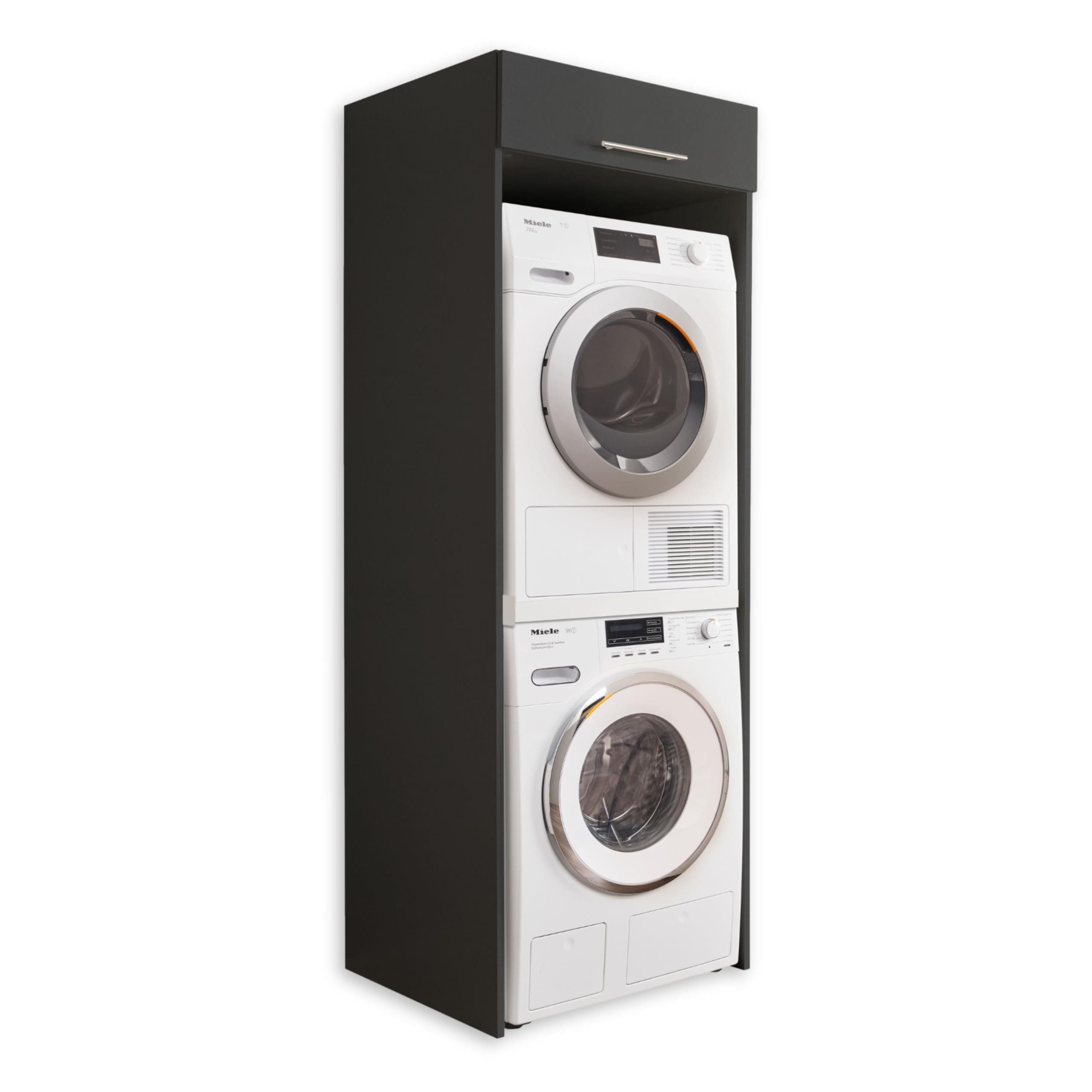 Laundreezy Waschmaschinenschrank für Trockner und Waschmaschine, Anthrazit 🧺🔧
