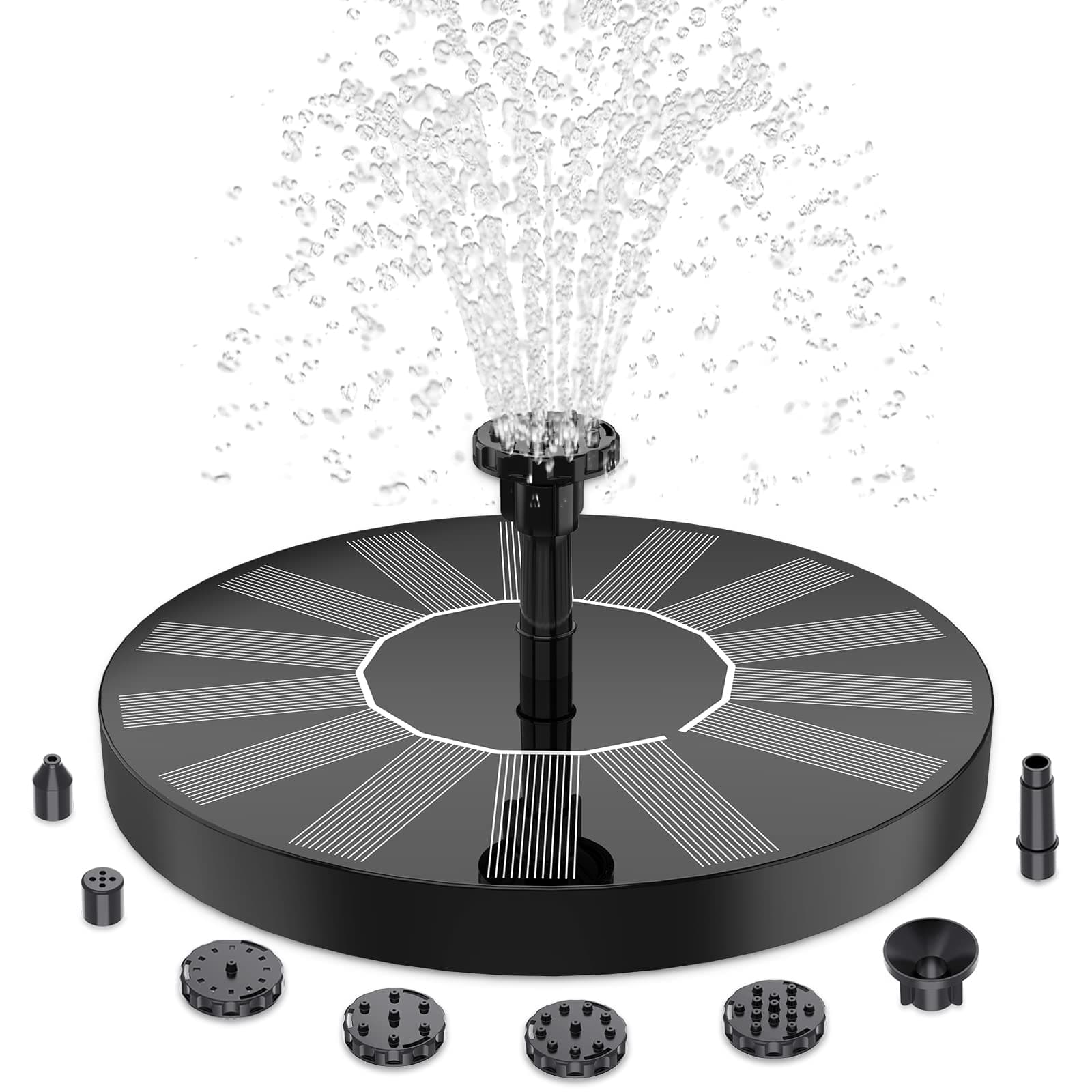 🌞🌿 AISITIN Solar Springbrunnen - Update Solar Teichpumpe mit 6 Effekten