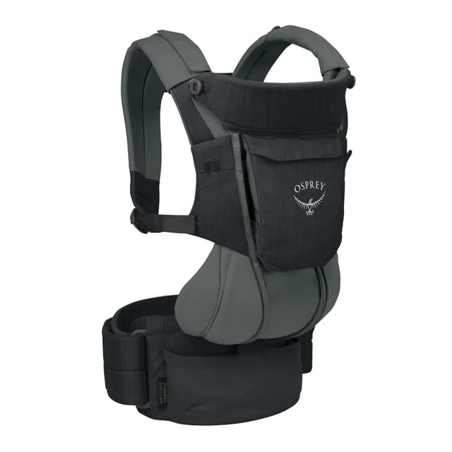 👶🎒 Osprey Poco Kind Träger - Deluxe Kind Cockpit - Eingebaute Sonnenschutz - Atmungsaktive Federung - Verstellbare Passform - Maschinenwaschbare Sabberkante - Bluesign-zugelassene Materialien, Black Soft Carrier LT Schwarz