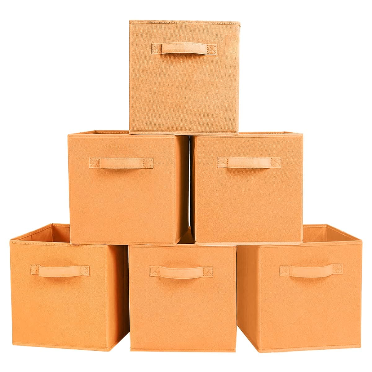 🧡 Powerking Aufbewahrungsbox, 6 Stück, Faltbare Aufbewahrungswürfel, Orange