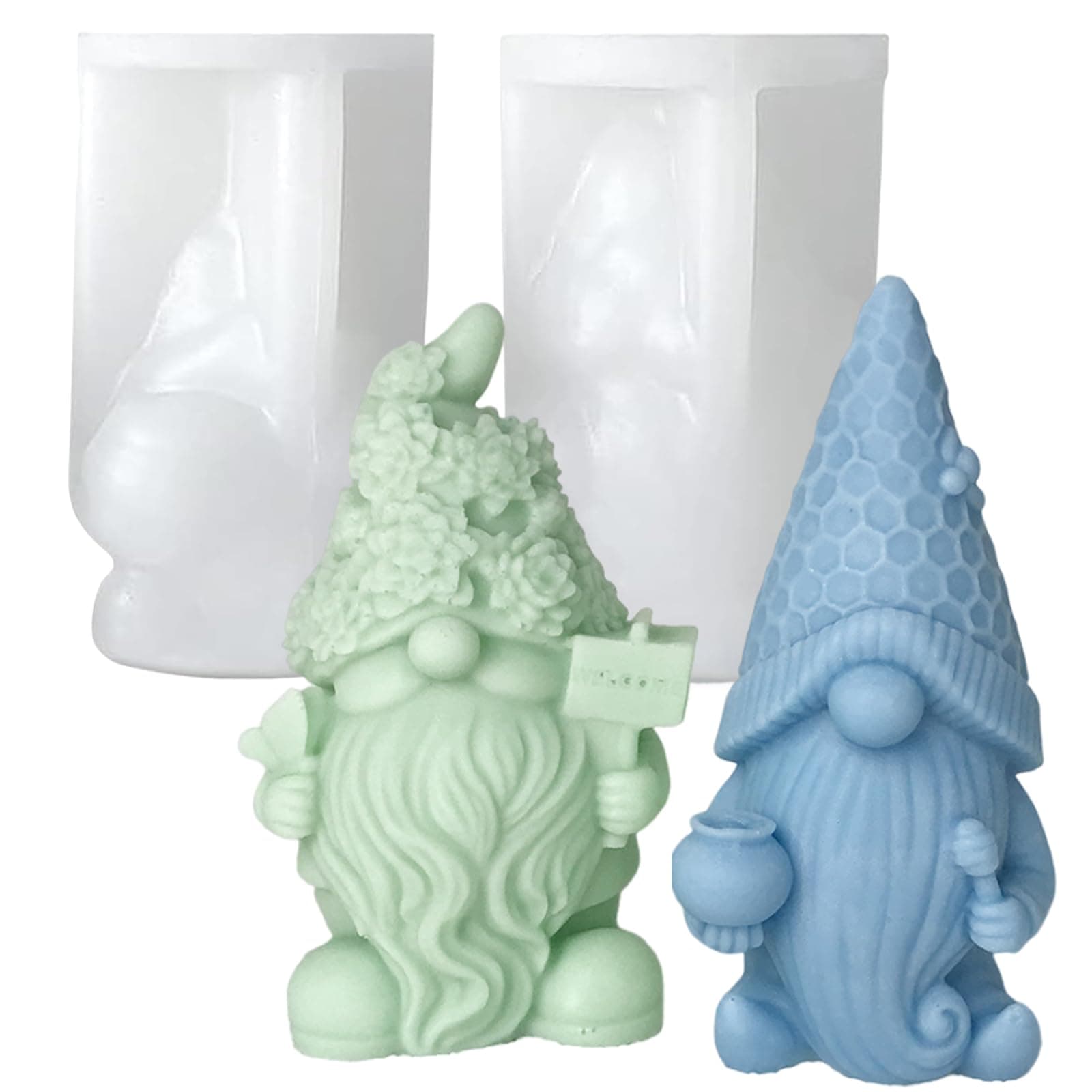 🎅 2 Stück Silikonformen Weihnachten Zwerg | 3D Silikonform Wichtel