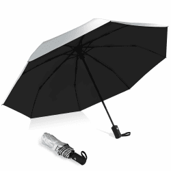 HEXSOLID 46 Zoll Regenschirm Groß UV Schirm UPF 50+ Automatik Sturmfest Winddicht Wasserdicht