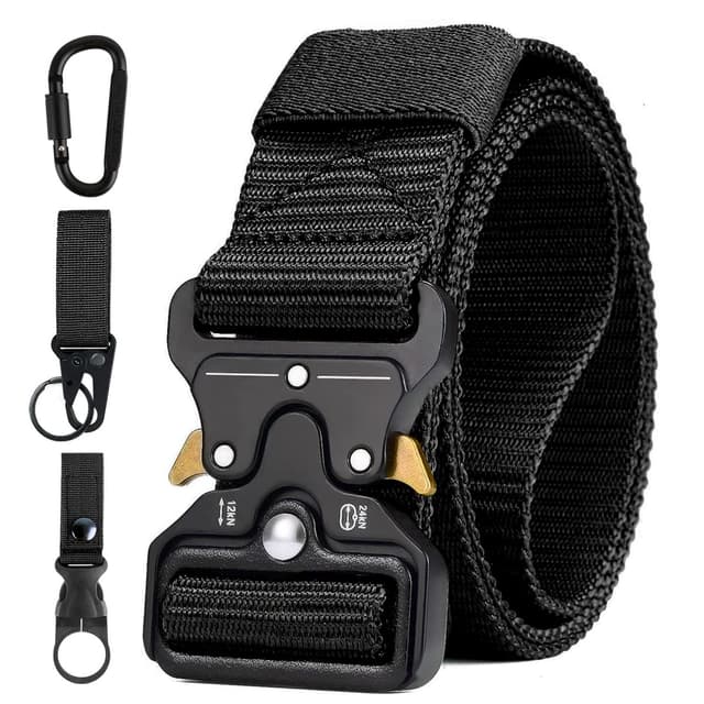 AivaToba Taktischer Gürtel Herren - Hochwertiger Military Style Nylon Canvas Arbeitsgürtel 🚴‍♂️🚵‍♂️🧗‍♂️🏄‍♂️🤾‍♂️