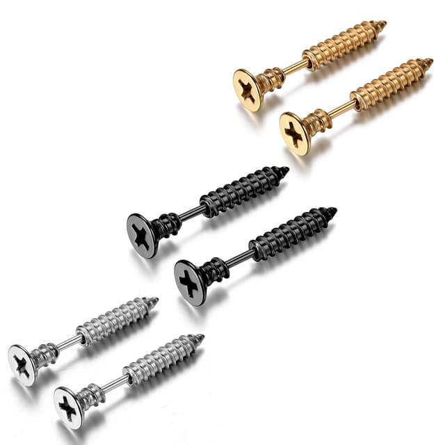 OIDEA Unisex Ohrringe Creolen Set - 🎄🎅🎄🎅 - Hoop Huggie mit Strass Geschenk Ohrstecker Typ 5-schraube
