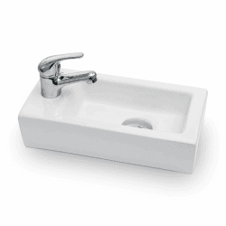 VILSTEIN Hänge- oder Aufsatz Waschbecken Gäste WC 🚰 | Modernes Design | Nano Versiegelung