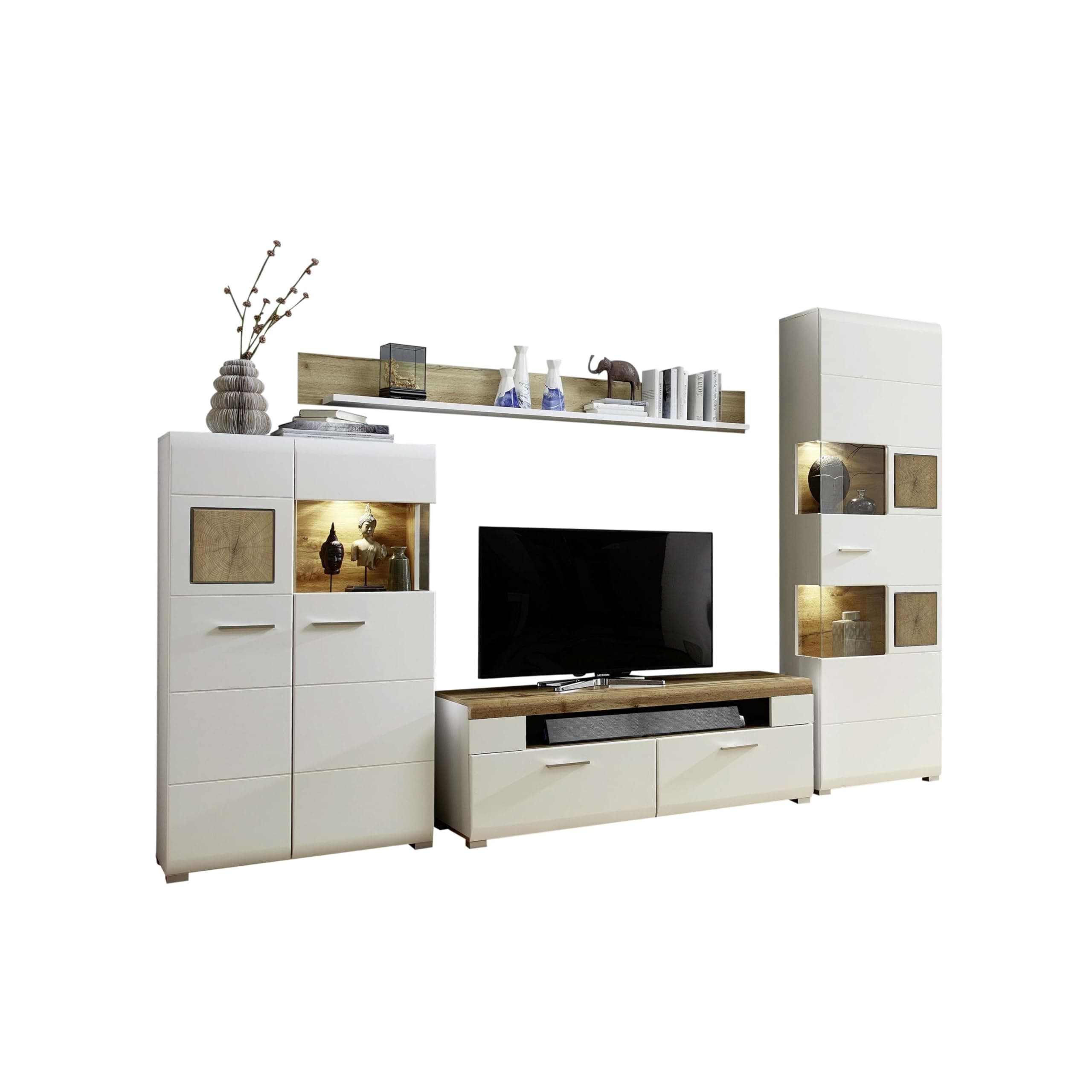 Stella Trading Fun Plus Wohnwand Komplett-Set 🌟 Moderne Schrankwand für Ihr Wohnzimmer 🛋️