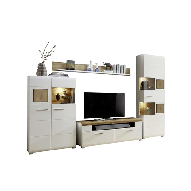 Stella Trading Fun Plus Wohnwand Komplett-Set 🌟 Moderne Schrankwand für Ihr Wohnzimmer 🛋️