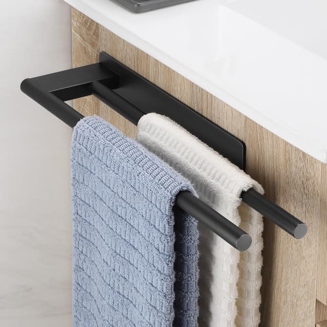 🛁🧴 OETAMS Handtuchhalter Ohne Bohren Schwarz Matt - Doppelter Handtuchstange Deal 🧴🛁
